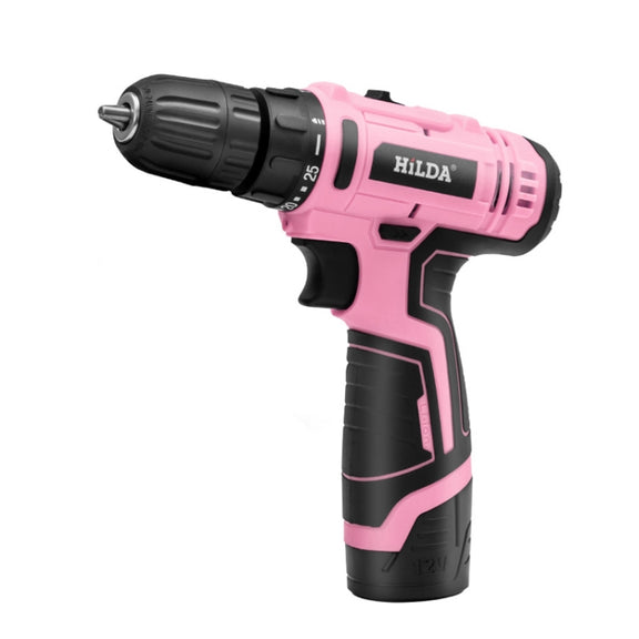 HILDA 12V Cordless Impact Drill Electrical Screwdriver, Plug: EU Plug