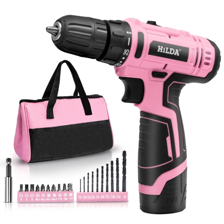 HILDA 12V Cordless Impact Drill Electrical Screwdriver, Plug: UK Plug