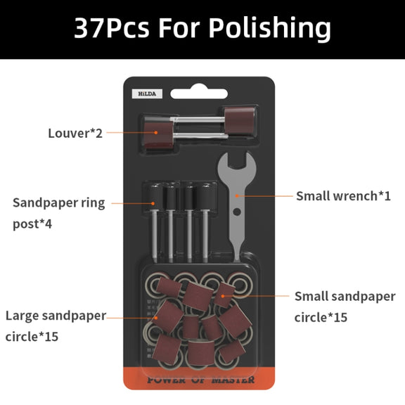 HILDA 37pcs /Set Polishing Angle Mill Accessories Grinding Accessories Set