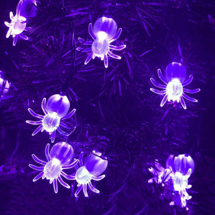 Colorful 3m 20LEDs Halloween LED Cartoon Atmosphere Decorative Light String(Purple Spider)
