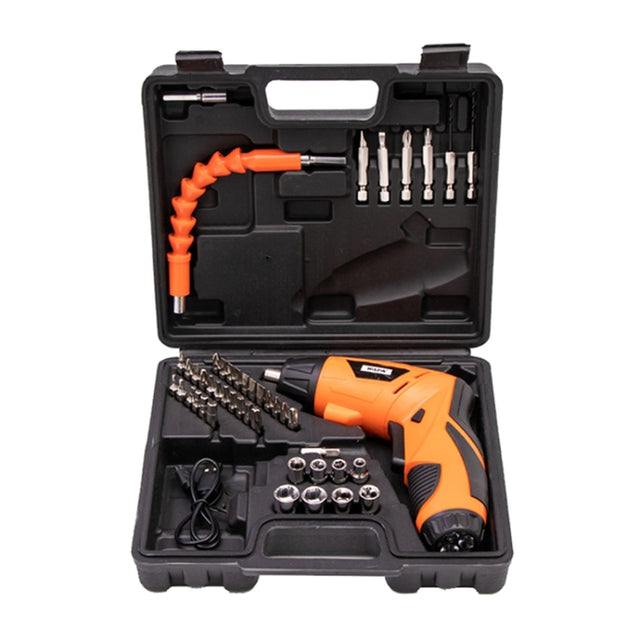 HILDA 47pcs /Set Multi-Function Li-Ion Screwdriver Mini Screwdriver(Orange)