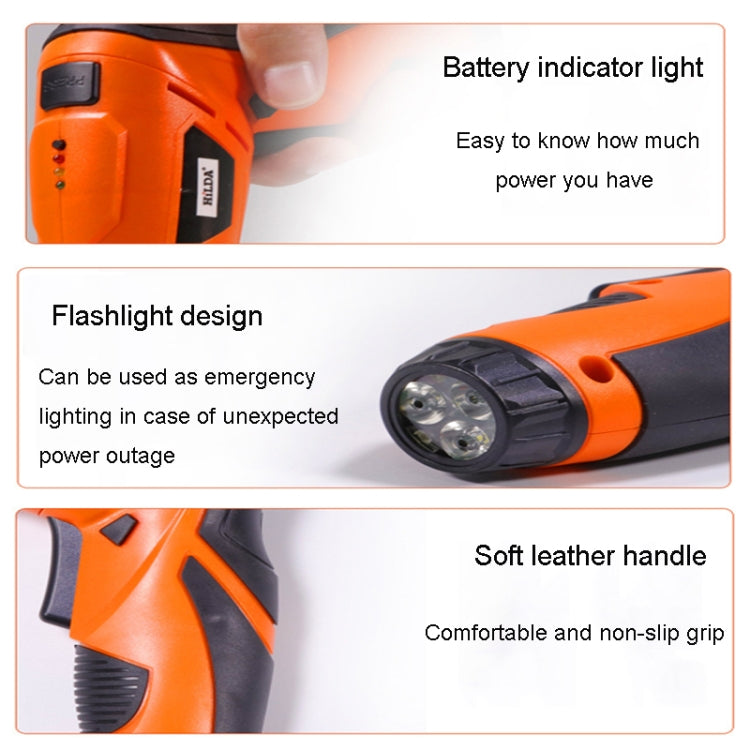 HILDA 47pcs /Set Multi-Function Li-Ion Screwdriver Mini Screwdriver(Orange)
