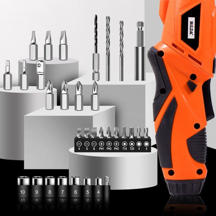 HILDA 47pcs /Set Multi-Function Li-Ion Screwdriver Mini Screwdriver(Orange)