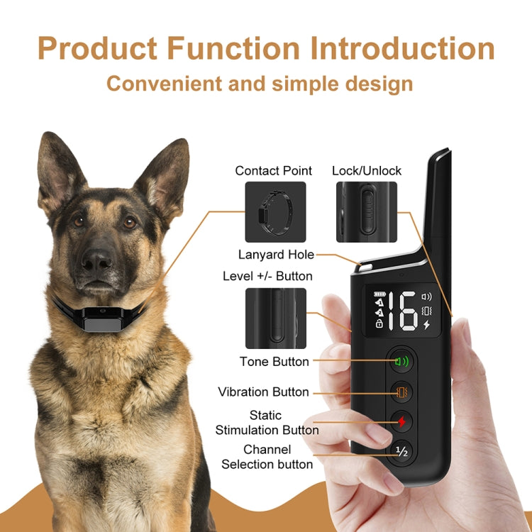 Pet Wrap-around Electric Shock Column Powerful Electronic Training Collar, Style: Only Receiver