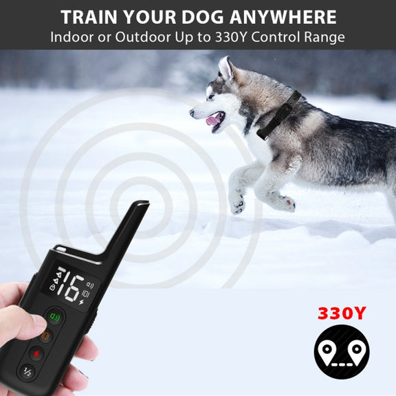 Pet Wrap-around Electric Shock Column Powerful Electronic Training Collar, Style: Receiver + Remote