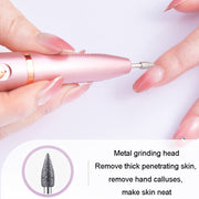 Electrical Nail Polisher Multifunctional Nail Polish Remover Pen Nail Sharpener(Pearl White)