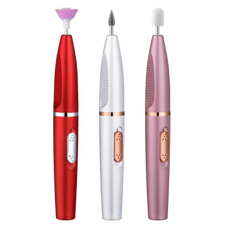 Electrical Nail Polisher Multifunctional Nail Polish Remover Pen Nail Sharpener(Rose Gold)