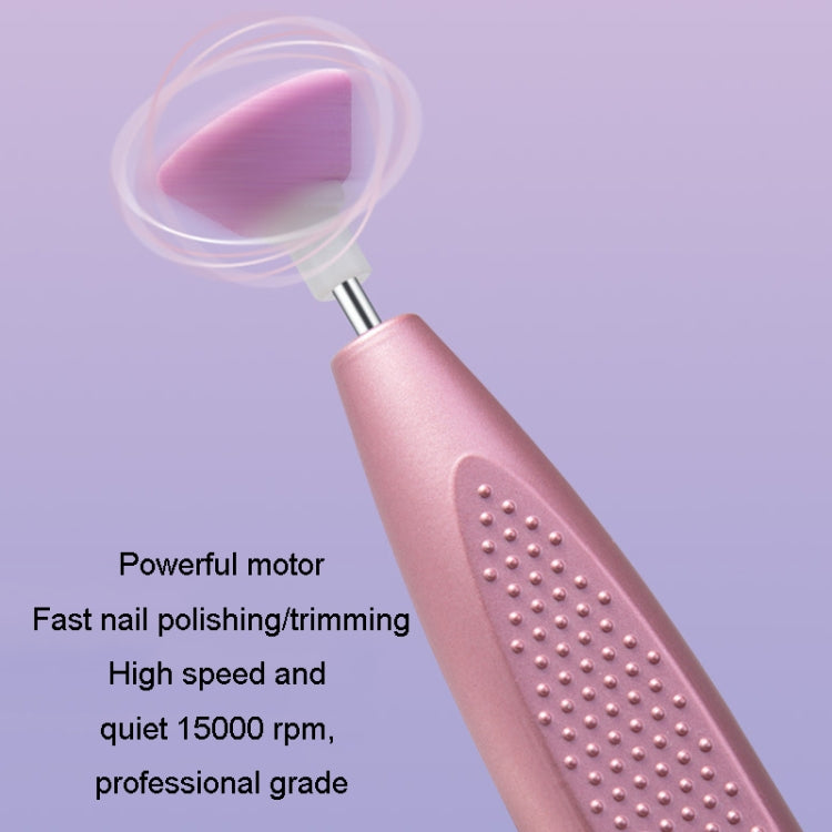 Electrical Nail Polisher Multifunctional Nail Polish Remover Pen Nail Sharpener(Pearl White)