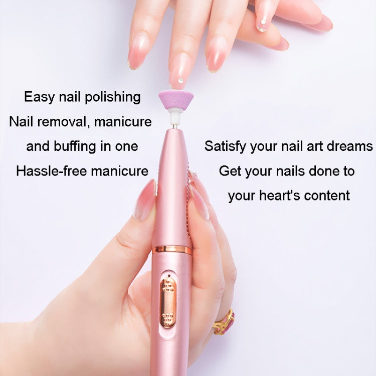 Electrical Nail Polisher Multifunctional Nail Polish Remover Pen Nail Sharpener(Red)