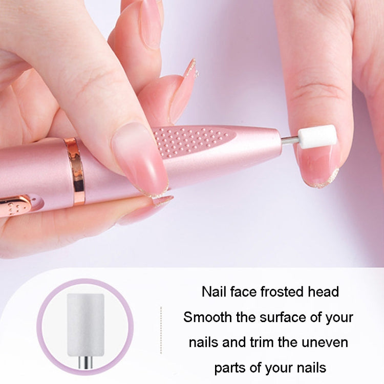 Electrical Nail Polisher Multifunctional Nail Polish Remover Pen Nail Sharpener(Pearl White)
