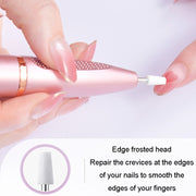 Electrical Nail Polisher Multifunctional Nail Polish Remover Pen Nail Sharpener(Pearl White)
