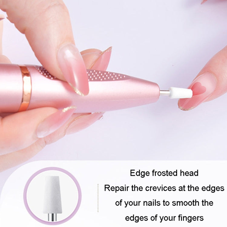 Electrical Nail Polisher Multifunctional Nail Polish Remover Pen Nail Sharpener(Pearl White)