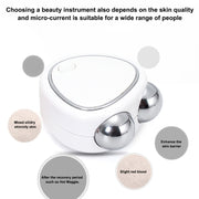 Mini Micro-Current Beauty Instrument Facial Lift Rejuvenating Device Massage Slimming Machine, Style: Acrylic Package(Pink)