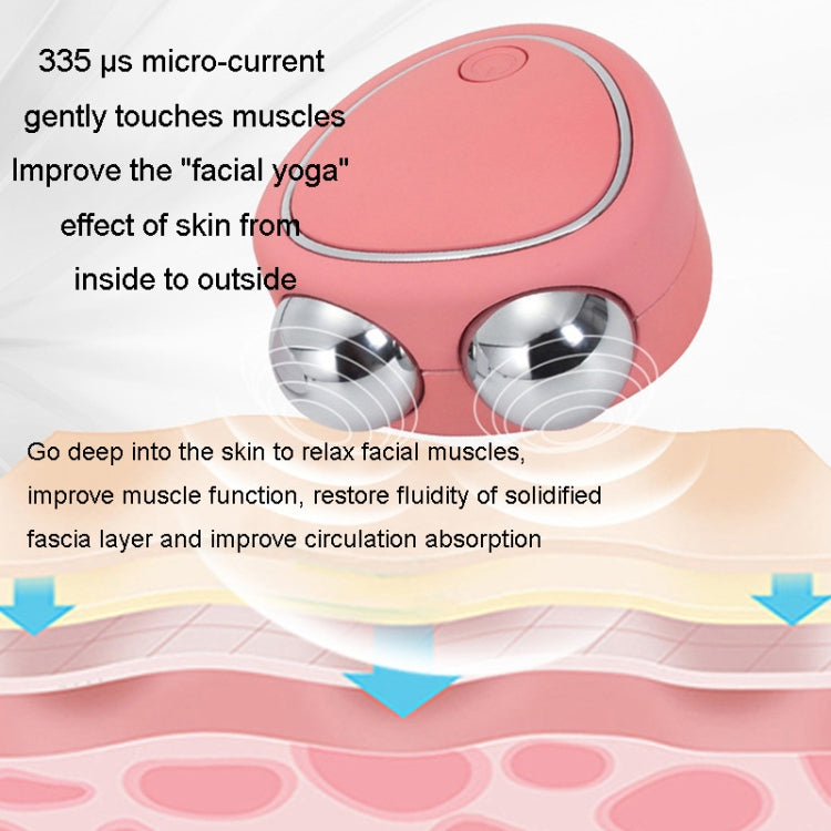 Mini Micro-Current Beauty Instrument Facial Lift Rejuvenating Device Massage Slimming Machine, Style: Acrylic Package(Pink)