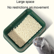 Open Litter Pan Large Capacity Plastic Pet Kennel, Model: Square Purple