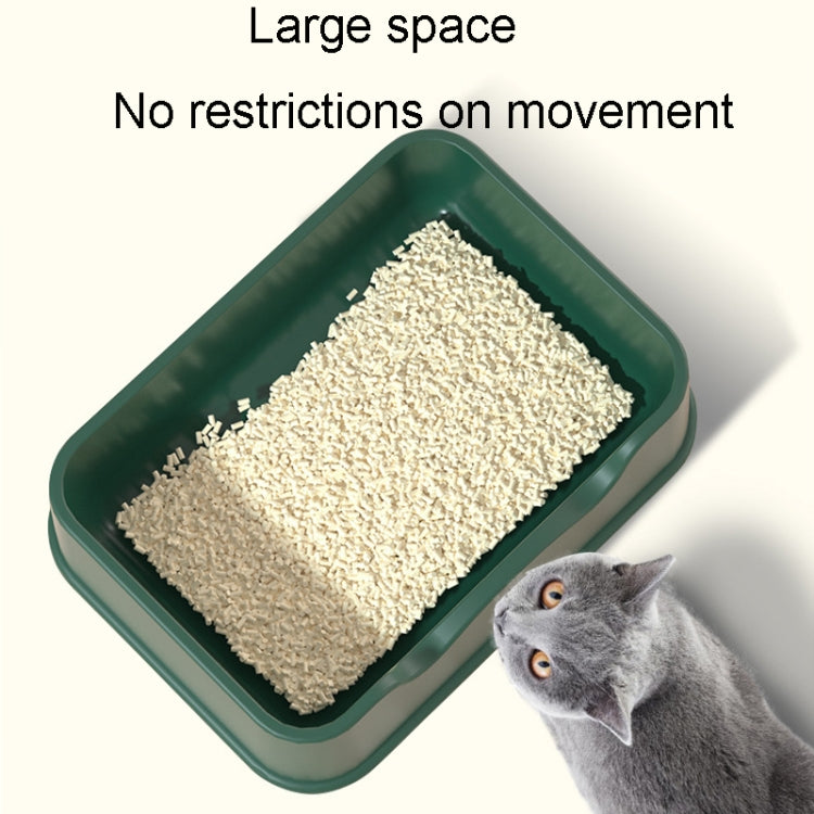 Open Litter Pan Large Capacity Plastic Pet Kennel, Model: Square Orange