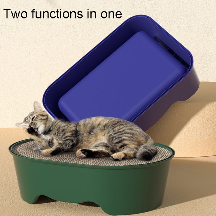 Open Litter Pan Large Capacity Plastic Pet Kennel, Model: Square Purple