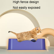 Open Litter Pan Large Capacity Plastic Pet Kennel, Model: Square Orange