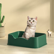 Open Litter Pan Large Capacity Plastic Pet Kennel, Model: Square Orange