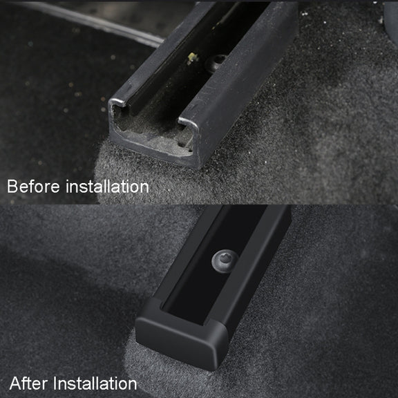4pcs /Set For Tesla Model Y / 3 Seat Slide Anti Kick Plug Pulley Protective Cover Interior Modification Accessories