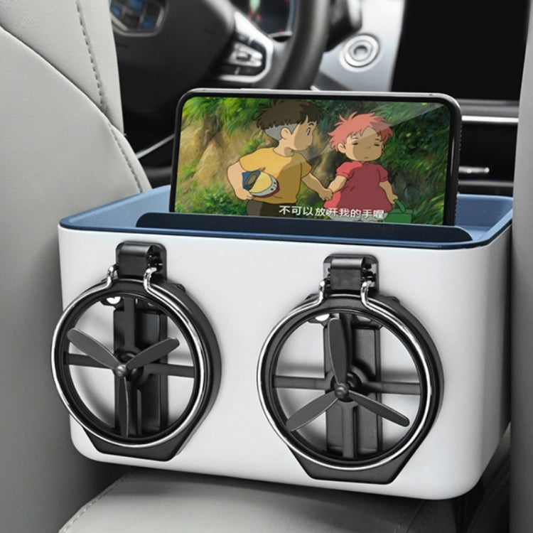 Car Multifunctional Water Cup Holder Armrest Box Paper Box(Gray)