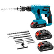 HILDA 12pcs /Set Li-Ion Power Hammer Electrical Impact Drill, Model: 2 Battery+1 Charger EU Plug - free shipping - PMC TechLife - Order now!