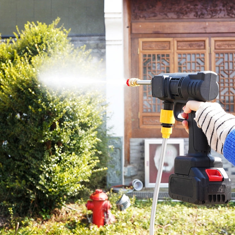 HILDA 21V High Pressure Water Torch Lithium Car Washer Plastic Package, Model: UK Plug + 1 Battery
