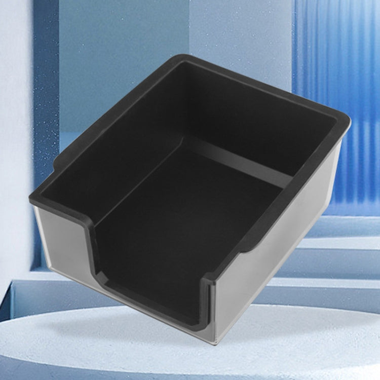 For Tesla Model 3 / Y Silicone Double Layer Storage Small Ice Box, Style: Rear Center No Separation (Black)