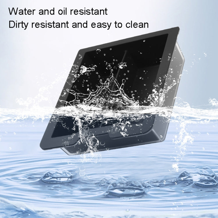 For Tesla Model 3 / Y Silicone Double Layer Storage Small Ice Box, Style: Center Front With Divider (Black)
