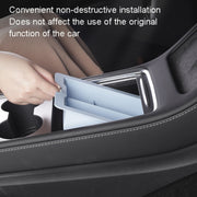 For Tesla Model 3 / Y Silicone Double Layer Storage Small Ice Box, Style: Center Front With Divider (Black)