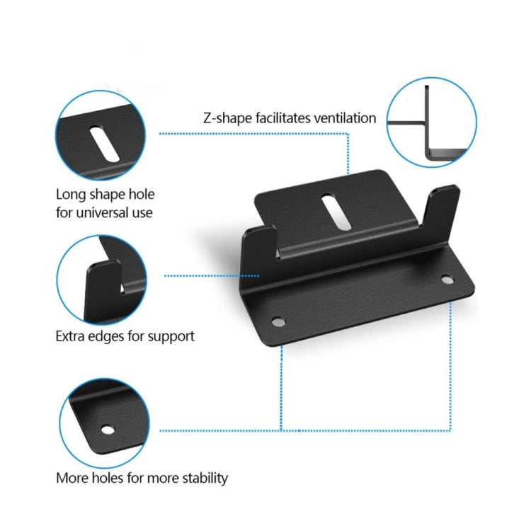 4pcs /Set Aluminum Solar Panel Mounting Bracket(Black)