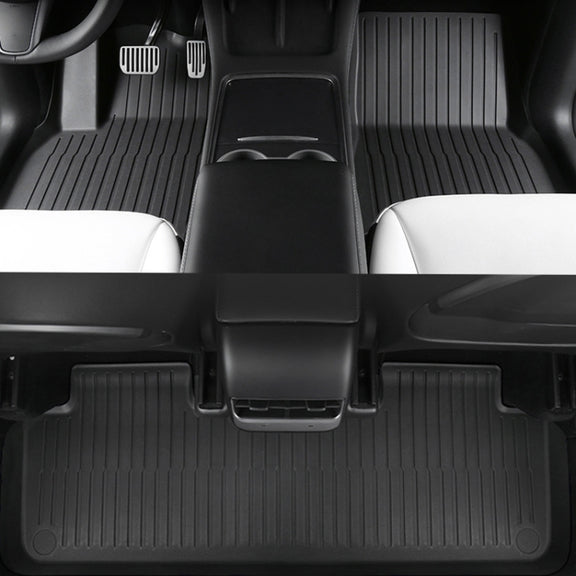 6pcs /Set For Tesla Model 3 Double Layer TPE Injection Car Foot Mats Interior Accessories