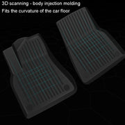 6pcs /Set For Tesla Model 3 Double Layer TPE Injection Car Foot Mats Interior Accessories
