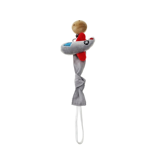Animal Head Pacifier Chain Newborn Pacifier Clip, Style: Airplane