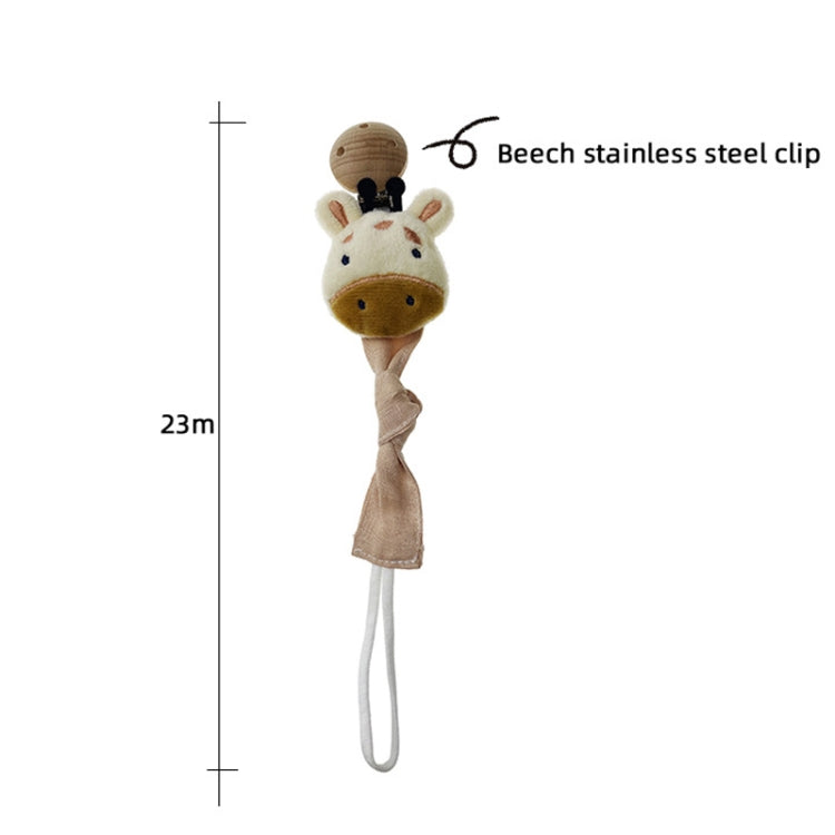 Animal Head Pacifier Chain Newborn Pacifier Clip, Style: Pink Stars