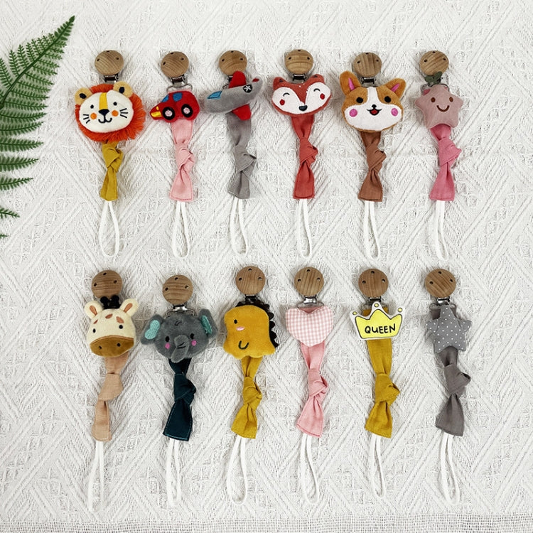 Animal Head Pacifier Chain Newborn Pacifier Clip, Style: Lion