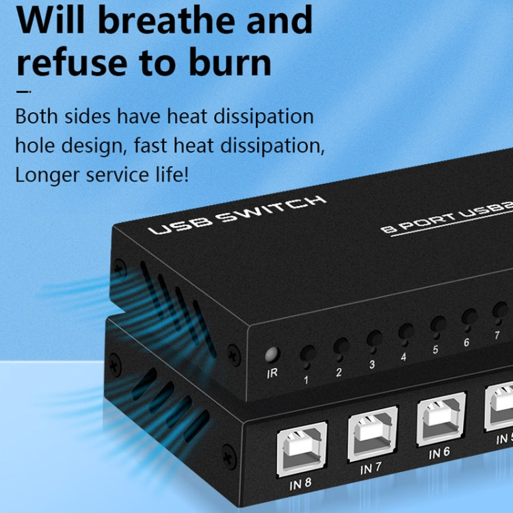 FJGEAR FJ-U804 8 In 4 Out USB2.0 Sharing Switch Extender