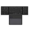 Leather Wireless Bluetooth Keyboard With Touch-Pad Multi-System External Portable Universal Keypad - Wireless Keyboard by PMC TechLife | Online Shopping South Africa | PMC TechLife | Buy Now Pay Later Mobicred