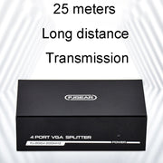 FJGEAR FJ-2004 VGA Splitter 1 In 4 Out Computer Vedio Output Splitter, EU Plug