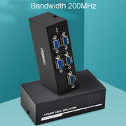 FJGEAR FJ-2004 VGA Splitter 1 In 4 Out Computer Vedio Output Splitter, EU Plug