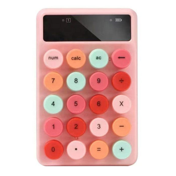 Q3 2.4G Mini Wireless Office Digital Keyboard Cash Register Financial Accounting Password Keypad(Blue)