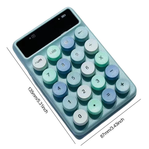 Q3 2.4G Mini Wireless Office Digital Keyboard Cash Register Financial Accounting Password Keypad(Pink)
