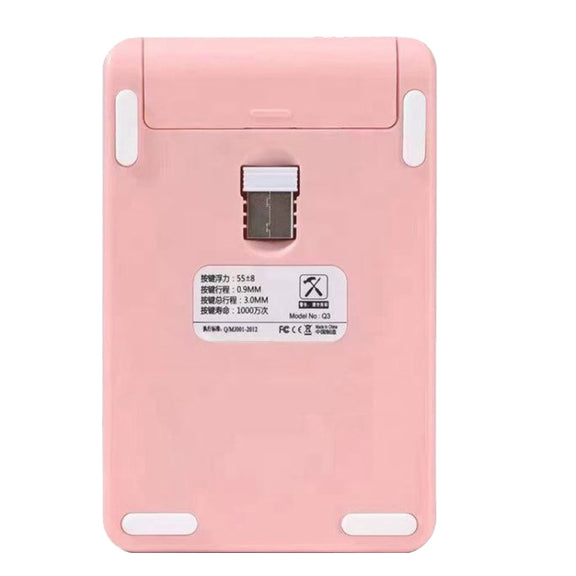 Q3 2.4G Mini Wireless Office Digital Keyboard Cash Register Financial Accounting Password Keypad(Pink)