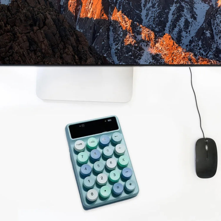 Q3 2.4G Mini Wireless Office Digital Keyboard Cash Register Financial Accounting Password Keypad(Pink)