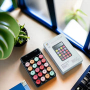 Q3 2.4G Mini Wireless Office Digital Keyboard Cash Register Financial Accounting Password Keypad(Pink)