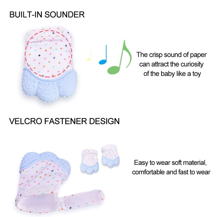 Baby Teething Gloves Anti-bite Silicone Teething Ring Toys(Green)