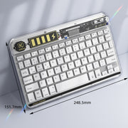 Transparent Lighting Bluetooth Keyboard 10 Inch Wireless Silent Keypad(Black)