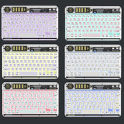 Transparent Lighting Bluetooth Keyboard 10 Inch Wireless Silent Keypad(Pink)