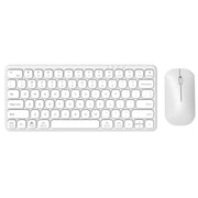 B087 2.4G Portable 78 Keys Dual Mode Wireless Bluetooth Keyboard And Mouse, Style: Keyboard Mouse Set White