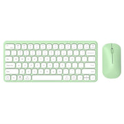 B087 2.4G Portable 78 Keys Dual Mode Wireless Bluetooth Keyboard And Mouse, Style: Keyboard Mouse Set Green